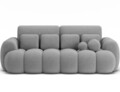 Canapea extensibila 3 locuri ELTAP, Cotonn, 256x119x105 cm, lemn/poliester, gri