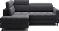 Coltar extensibil stanga 3 locuri ELTAP, LT-05AS, Barea, 208x160x100 cm, lemn/poliester, gri inchis