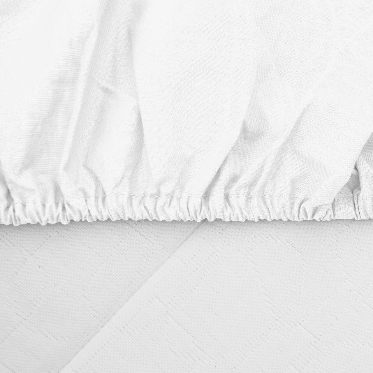 Cearceaf de pat cu elastic Heinner Home, 90x200 cm, bumbac, alb