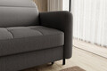 Coltar extensibil stanga 3 locuri ELTAP, LT-06MAN, Gomsi, 228x165x100 cm, lemn/poliester, gri inchis