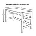 Birou, Hanah Home, CPT4838-125, 125x75x60 cm, PLACAJ CARPEN, Natural