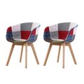 Set 2 scaune tapitate pentru living Patch, Heinner, multicolor