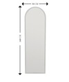 Oglinda decorativa, Siam, Emma, 50x160x2.2 cm, MDF , Alb