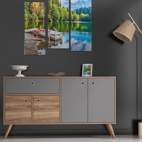 Comoda celesse-c, gauge concept, 150x37x83.6 cm, pal, antracit/aluna