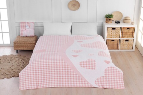 Patura Double, Cotton Bella - Pink, Dinarsu, 60% bumbac/30% acril/10% poliester