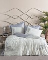 Lenjerie de pat dubla, Biana - Grey, Cotton Box, Bumbac Satinat