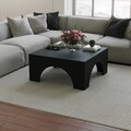 Masuta de cafea, Neostill, Collesium, 80x37x80 cm, PAL, Negru