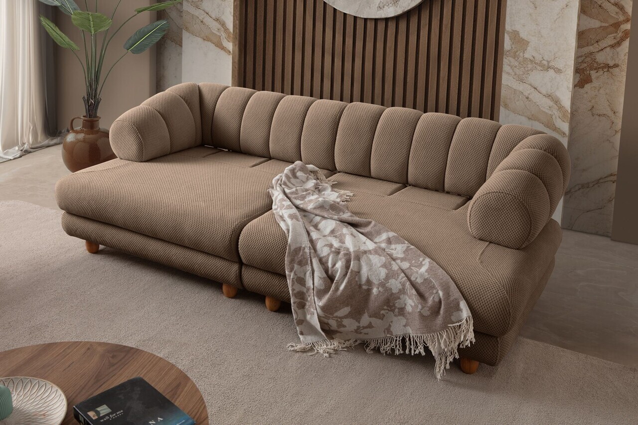 Canapea 3 locuri, Atelier del Sofa, 752EST1159, Lemn de carpen/PAL melaminat, Latte - view 3