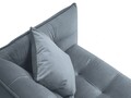 Canapea extensibila, Canna, Mazzini Sofas, 3 locuri, 225x100x85 cm, catifea, albastru deschis