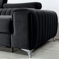Coltar extensibil stanga 3 locuri ELTAP, LT-06VE, Grayson, 278x205x92 cm, lemn/poliester, gri inchis