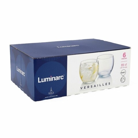 Set 6 pahare, Luminarc, Versailles, 350 ml, sticla, transparent
