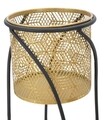 Set 2 suporturi ghiveci Curvy, Mauro Ferretti, Ø 23x76-20x51 cm, fier, auriu/negru