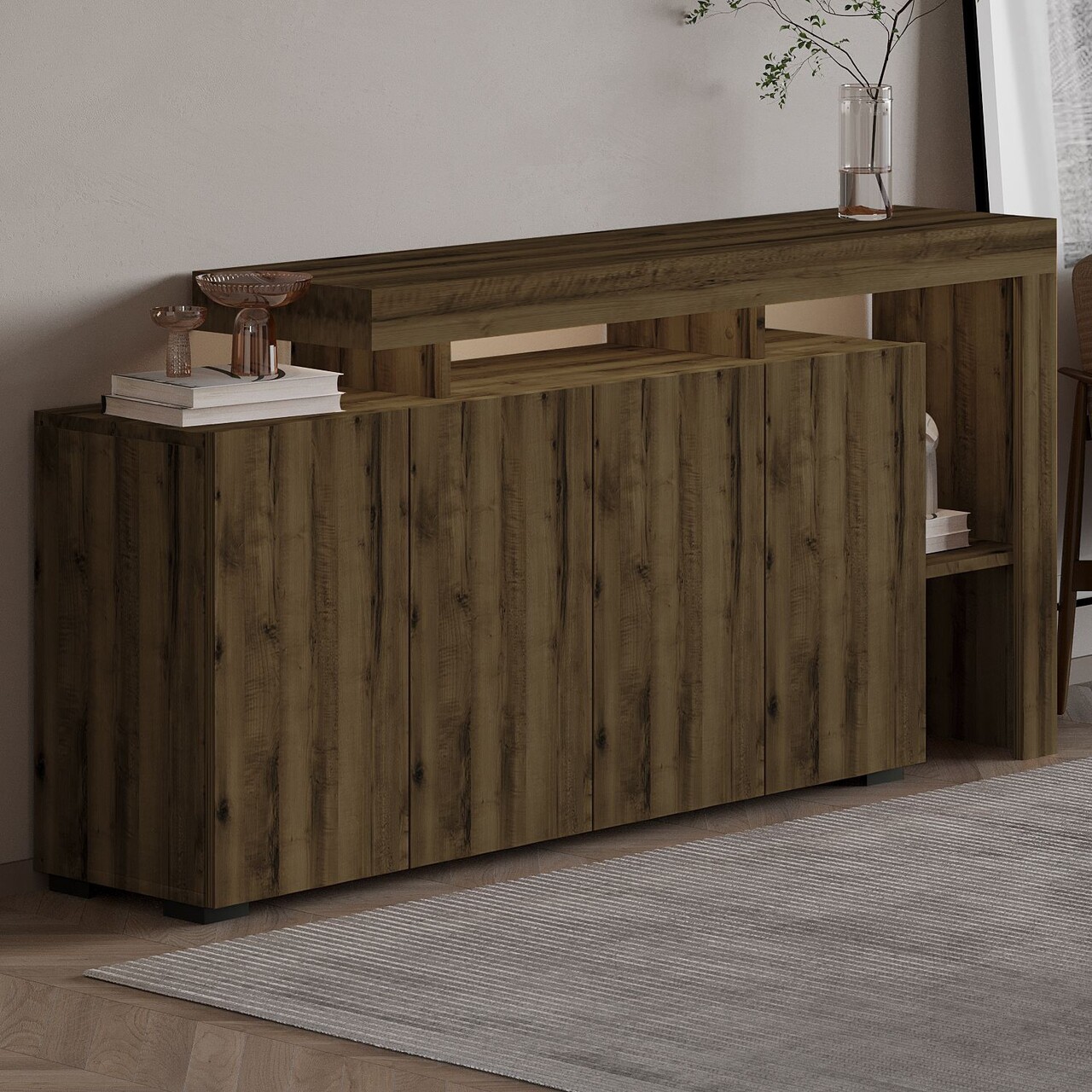 Consola, Hanah Home, Beliz, 170x80x35 cm, Nuc antic - view 2