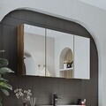 Dulap de baie cu oglindă, Hanah Home, 2215, 105x60x14.2 cm, MDF, Maro