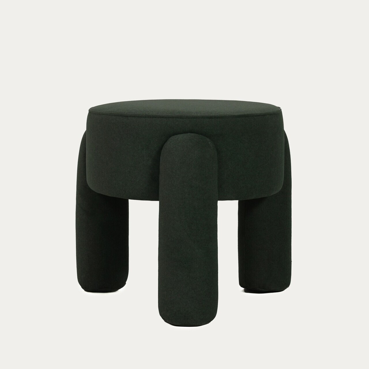 Taburet Ollera, Homla, 46.5x41 cm, MDF/poliester, verde inchis - view 2