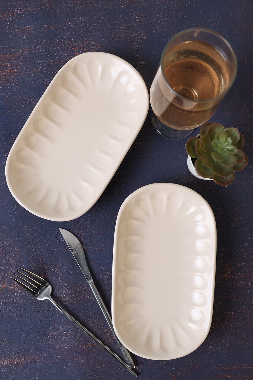 Set platou (2 bucăți), L'essentiel Maison, 275KRM2307, Antibacterian, Crem - view 3