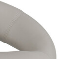 Scaun de bar Plump, Actona, 56x50x100 cm, rotativ, piele ecologica/otel, grej