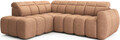 Coltar extensibil stanga 4 locuri ELTAP, LT-24XIL, Falconn, 258x208x107 cm, lemn/poliester, portocaliu