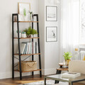 Biblioteca Ladder, Vasagle, 56 x 34 x 137.5 cm, otel/PAL, maro rustic