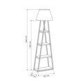 Lampadar Pal, Decortie, 45x45x167 cm, antracit/galben
