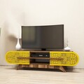 Comoda TV, Hommy Craft, Defne, 145x37x37 cm, PAL, Nuc / Galben