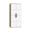 Dulap Almelo, Bedora, 91.1x58x201.1 cm, PAL/MDF, stejar/alb