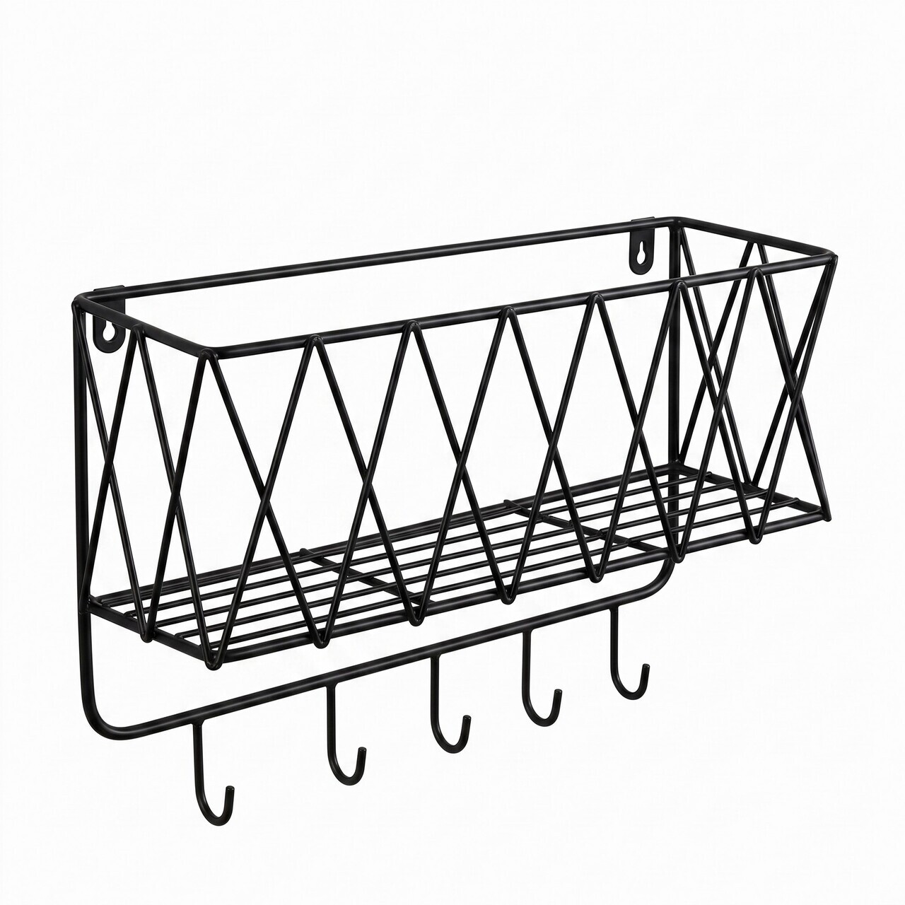 Raft de perete, Hanah Home, Soli, 67x77x20 cm, Negru — imaginea 3