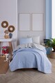 Set cuvertura Single 160x220 cm, 2 piese, Solid - Light Blue, Grey, Eponj Home, 65% bumbac/35% poliester