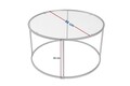 Masuta de cafea, Nordure, Aurum, Auriu / Transparent