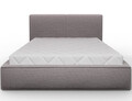 Pat tapitat cu somiera rabatabila si lada depozitare, 160x200 cm, ELTAP, Pesillo, metal/poliester, gri