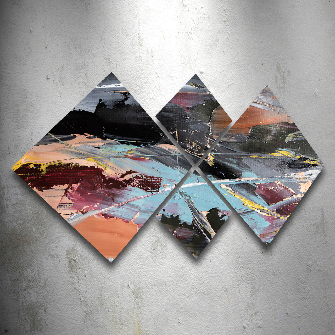 Set 4 tablouri decorative, 4MDF1594167427, MDF, Imprimat UV, Multicolor - 1 | YEO