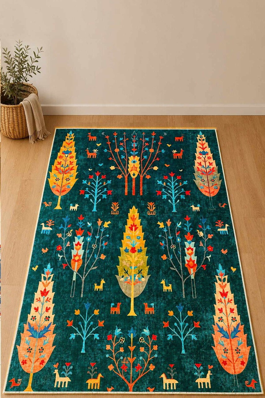 Covor, Rea Green, 200x290 cm, Multicolor — imaginea 4