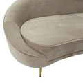 Canapea 3 locuri Amora, Pakoworld, 180x81x77 cm, catifea, bej/auriu