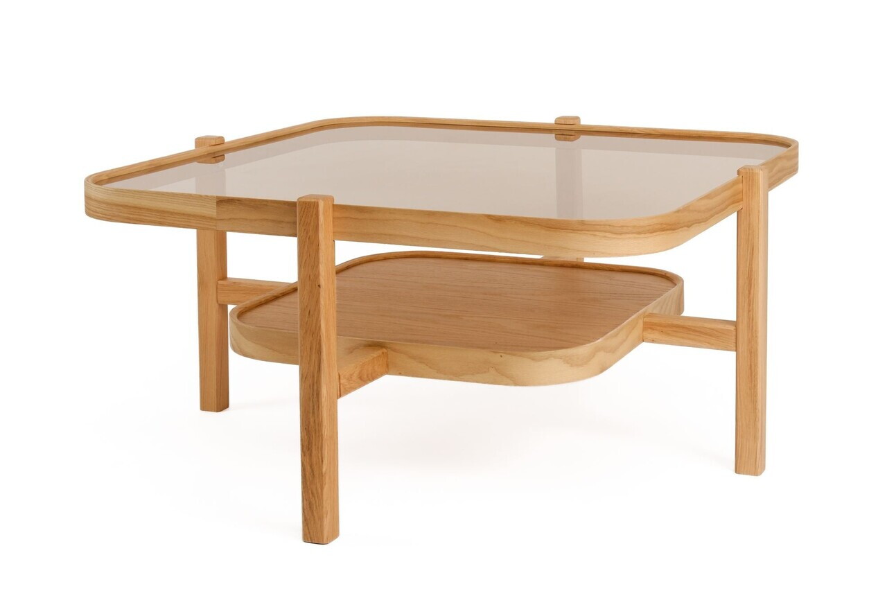 Masuta de cafea, Hanah Home, Olimpus 90, 90x48x90 cm, LEMN MASIV DE STEJAR, Stejar — imaginea 3