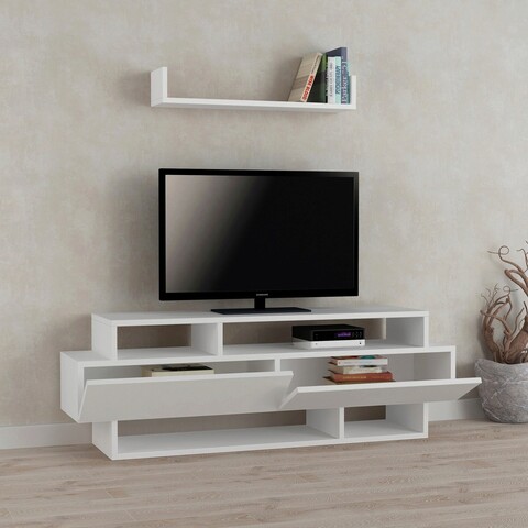 Comoda tv, decortie, rela, alb