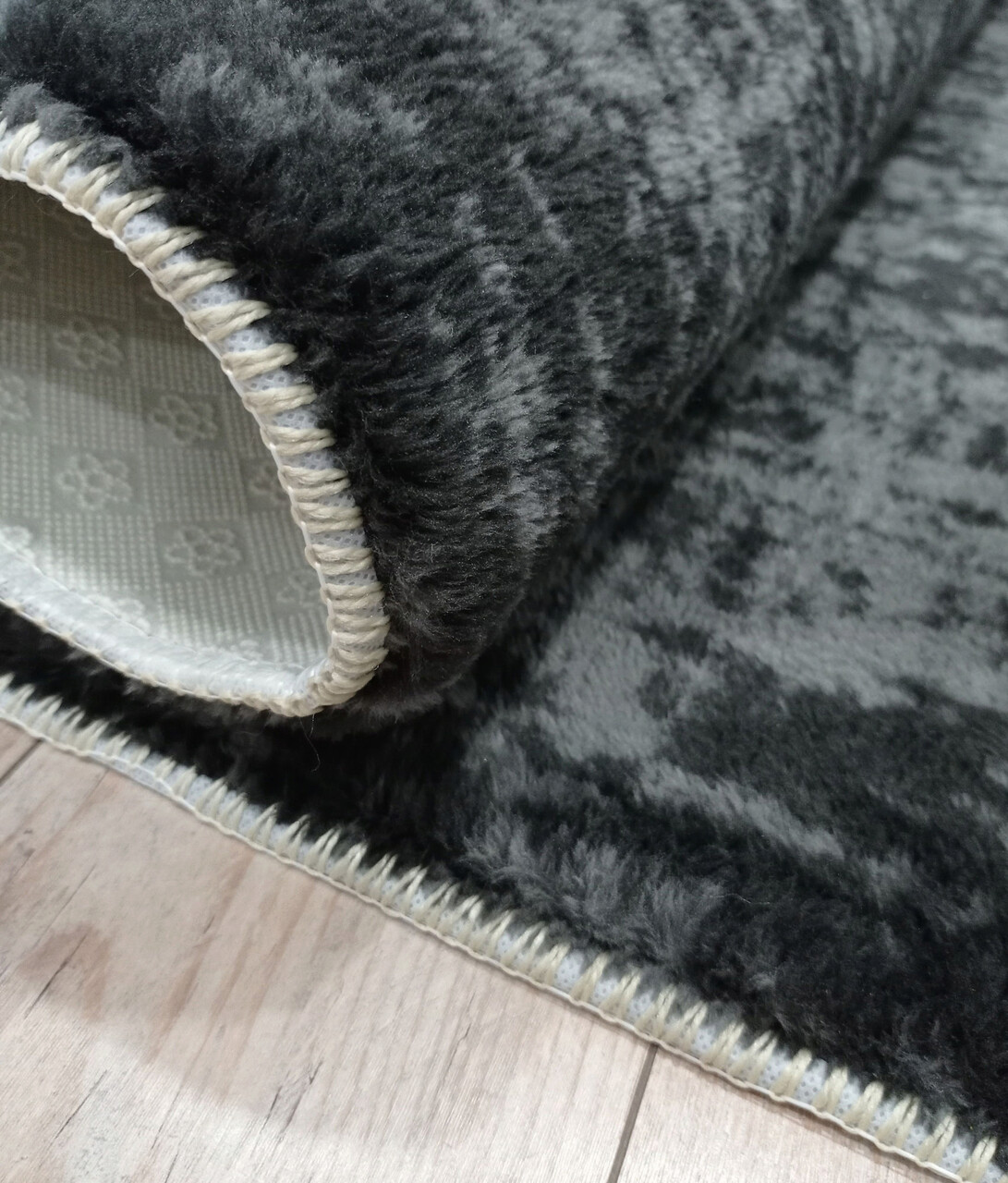 Covor, Soft Plush Pattern, Gri inchis - 2 | YEO