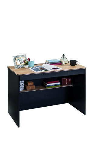 Birou, Çilek, black small study desk, 110x75x58 cm, multicolor