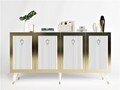 Consola, Olivia, Bare, 150x80x40 cm, PAL , Alb/Auriu