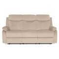 Canapea cu 3 locuri si 2 reclinere manuale, Louis XL, L.194 l.95 H.102, stofa, bej