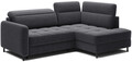 Coltar extensibil dreapta 3 locuri ELTAP, RT-05AS, Barea, 208x160x100 cm, lemn/poliester, gri inchis