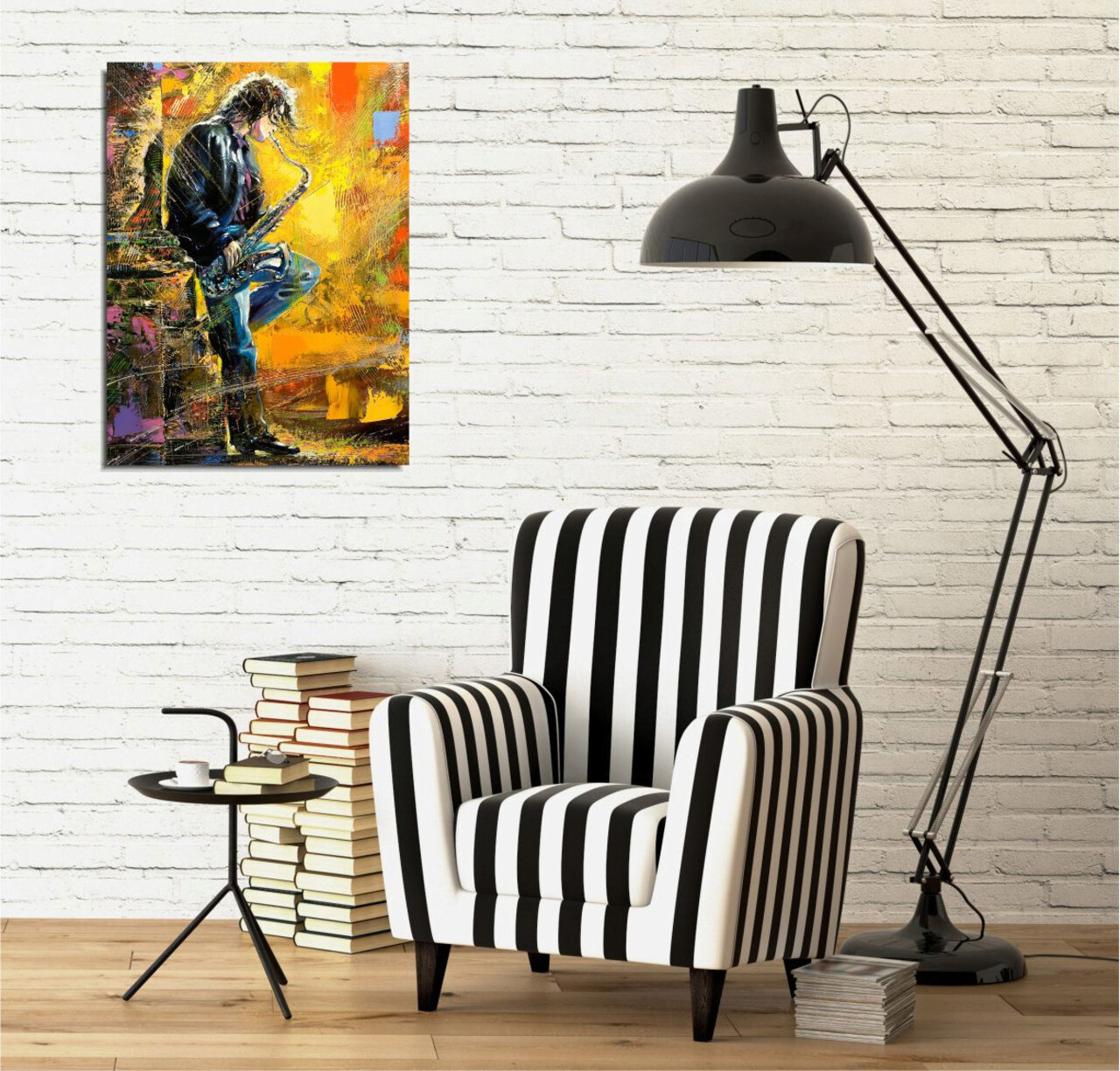 Tablou Decorativ, DC205, Canvas, Lemn, Multicolor