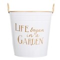 Ghiveci Life in Garden, Creaciones Meng, 20.5x20.5 cm, alb