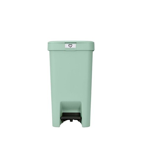 Cos de gunoi cu pedala, Brabantia, StepUp, 16 L, 29.6x22.3x41.1 cm, polipropilena, verde jad