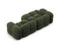 Coltar stanga 3 locuri, Loretto, Cosmopolitan Design, 250x147x68 cm, catifea, verde