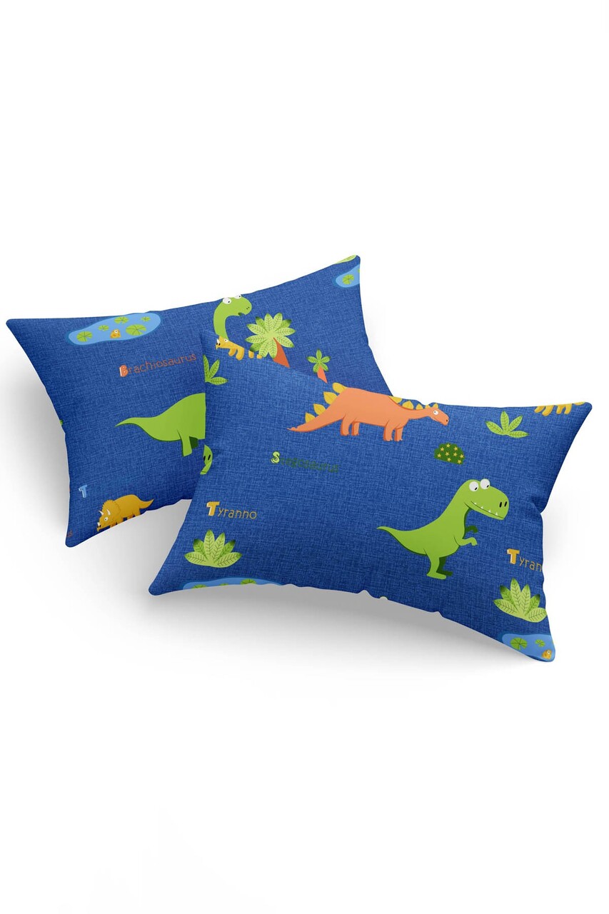 Set 2 fete de perna, Dinolar - Dark Blue, Eponj Home, 65% bumbac/35% poliester