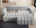 Coltar extensibil dreapta 4 locuri ELTAP, Bon-38, Bonett, 250x175x92 cm, lemn/poliester, gri deschis