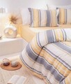 Lenjerie de pat pentru o persoana, Viento - Yellow, Elliott, 50% bumbac / 50% poliester