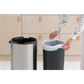 Cos de gunoi cu soft touch, Brabantia, Touch New, 30 L, 32x29.5x72 cm, otel, alb