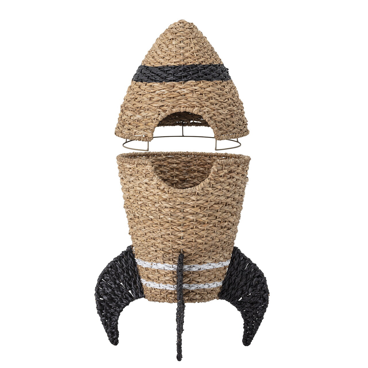 Cos cu capac, Bloomingville, Cosmina, 40x68.5 cm, iarba de mare impletita, natural - imagine 9