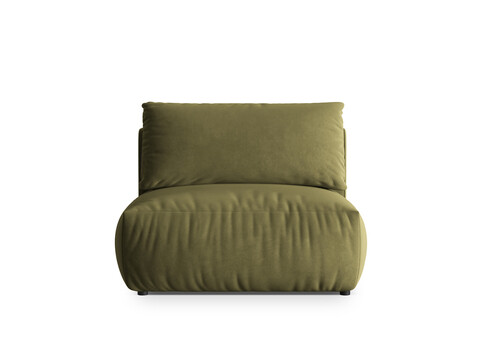 Modul pentru canapea, 1 loc, Chris-184, Micadoni Home, 105x100x80 cm, catifea, verde deschis